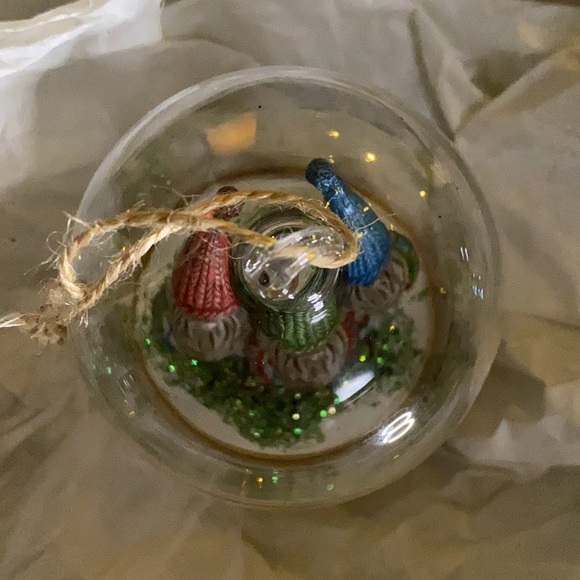 Pottery Barn Christmas Holiday Triple Gnome Cloche Ornament 🎄 - Picture 11 of 14